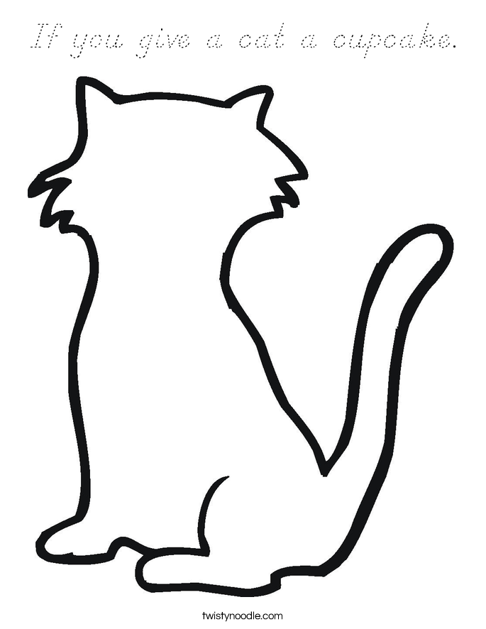 If you give a cat a cupcake. Coloring Page