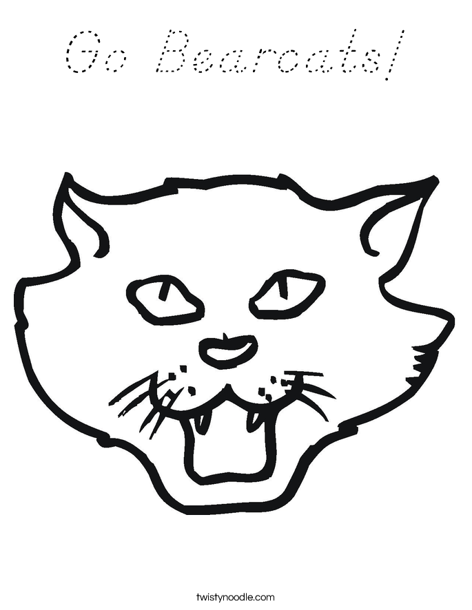 Go Bearcats! Coloring Page
