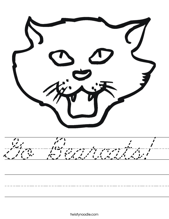 Go Bearcats! Worksheet
