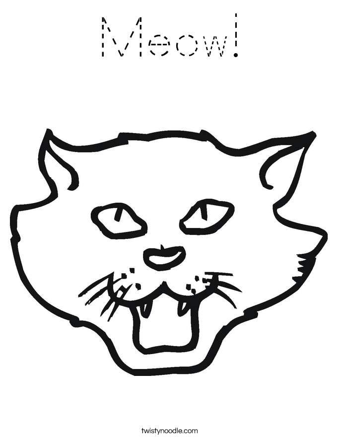Meow! Coloring Page