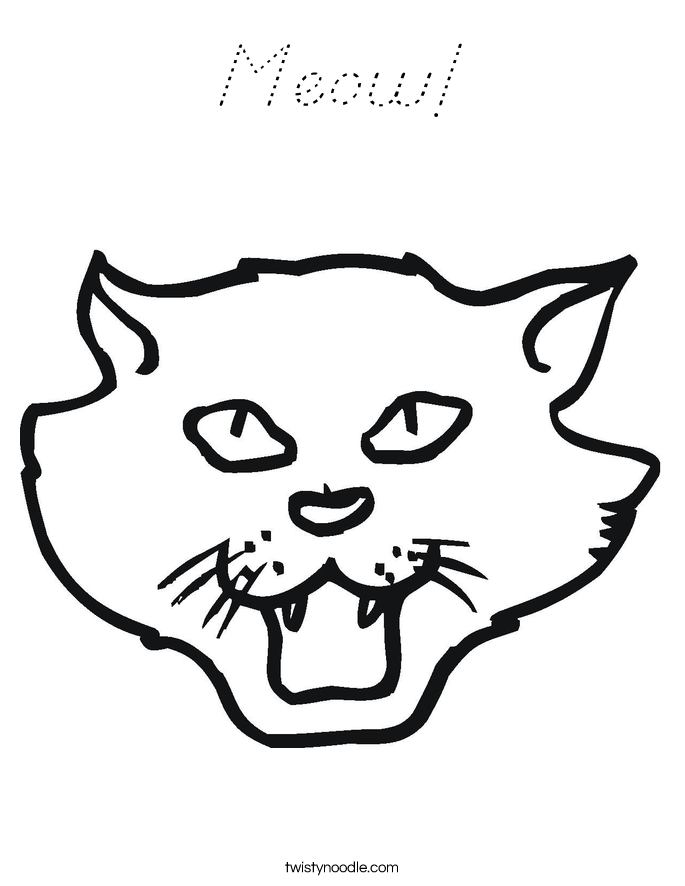 Meow! Coloring Page