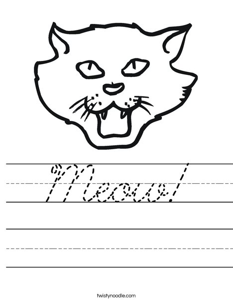 Cat Head Worksheet