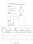Cat Activity Worksheet