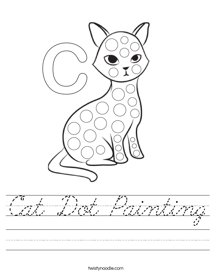 Cat Dot Painting Worksheet