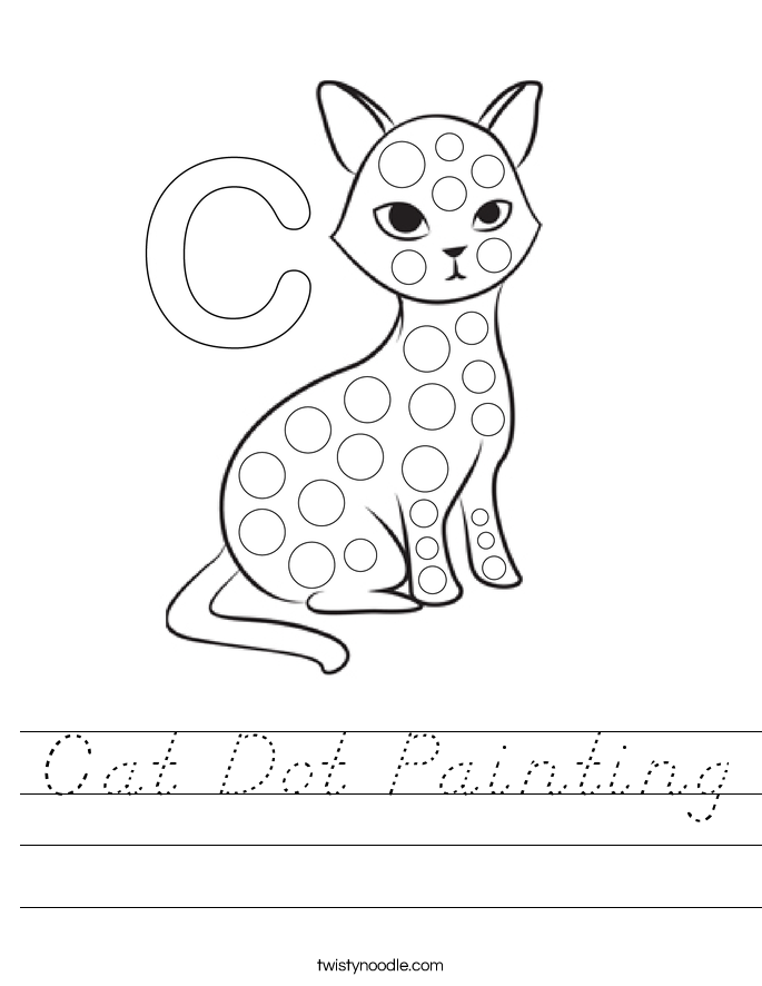 Cat Dot Painting Worksheet