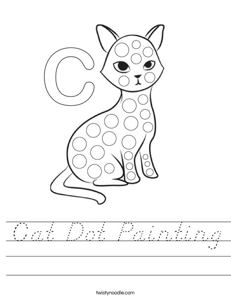 Cat Dot Painting Worksheet
