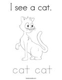I see a cat Coloring Page