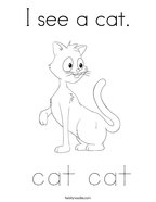 I see a cat Coloring Page
