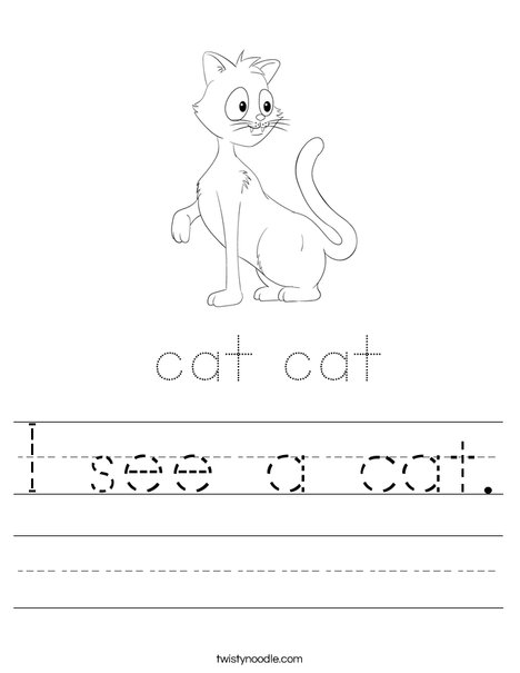 Cat starts with C Worksheet