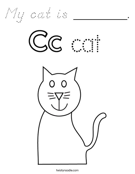 My cat is ______. Coloring Page