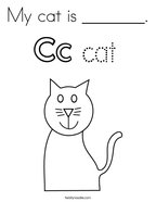 My cat is _______ Coloring Page