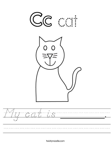 My cat is ______. Worksheet