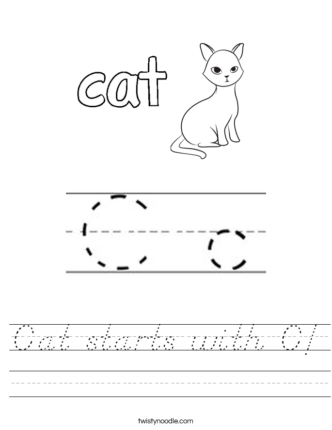 Cat starts with C! Worksheet