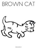 BROWN CAT Coloring Page
