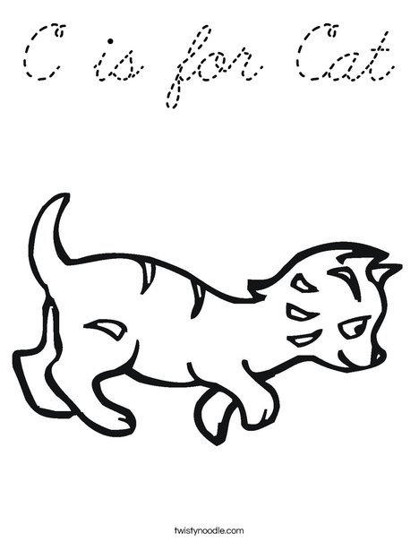 Kitten Coloring Page