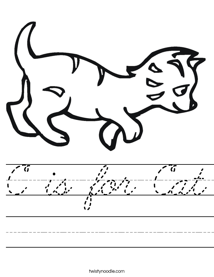 C is for Cat Worksheet