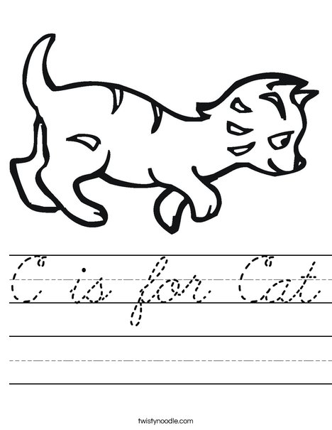Kitten Worksheet