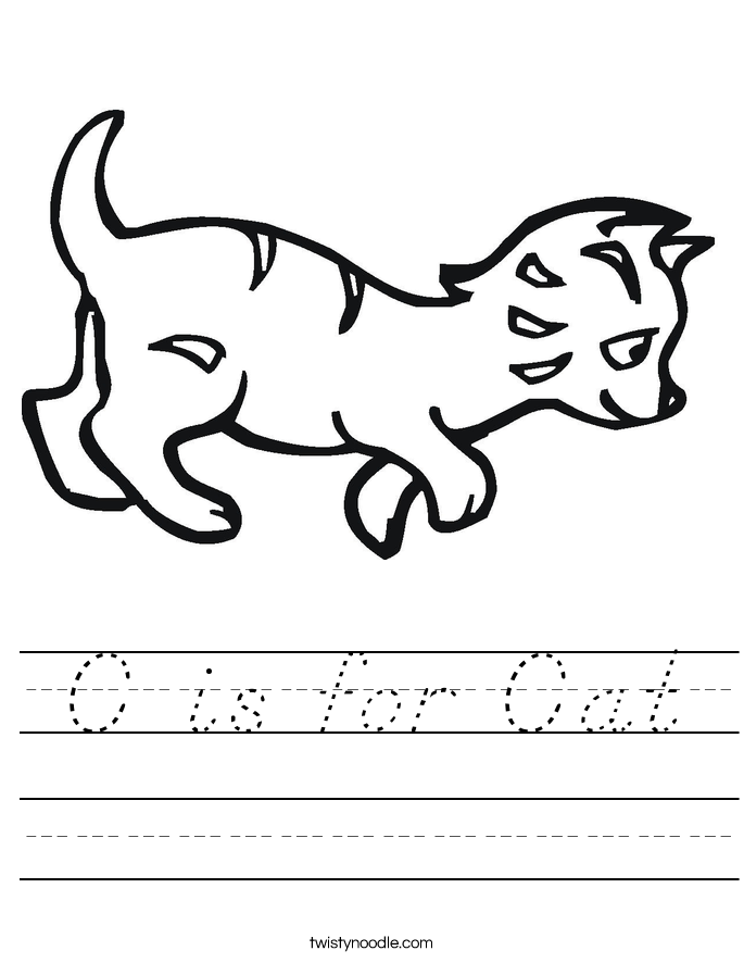 C is for Cat Worksheet