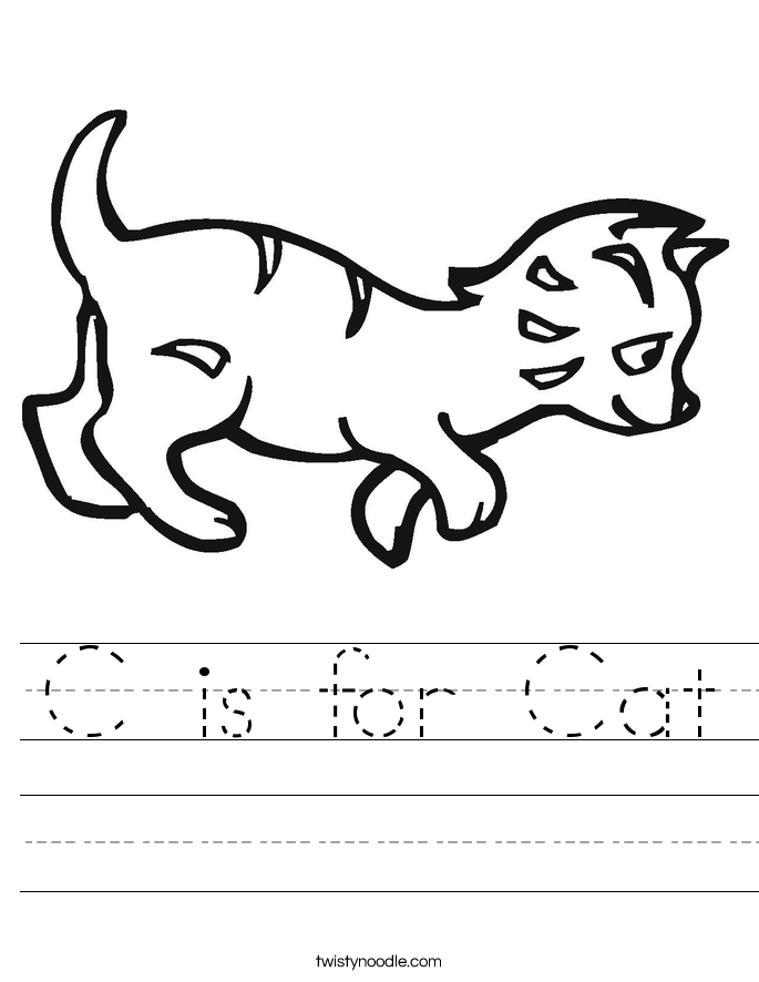 C is for Cat Worksheet