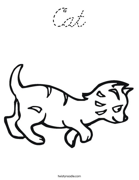 Kitten Coloring Page
