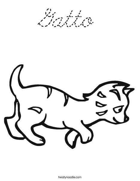 Kitten Coloring Page