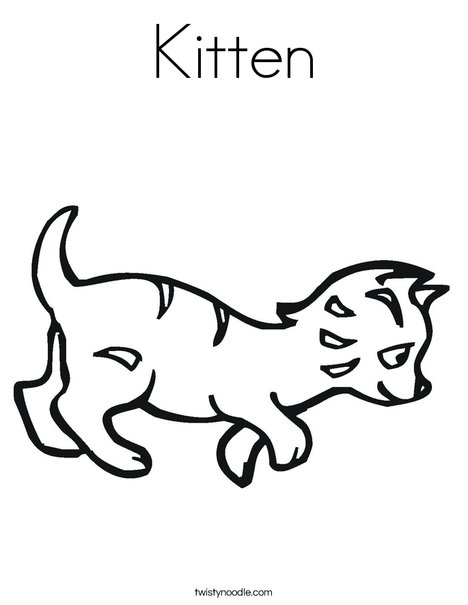 Kitten Coloring Page