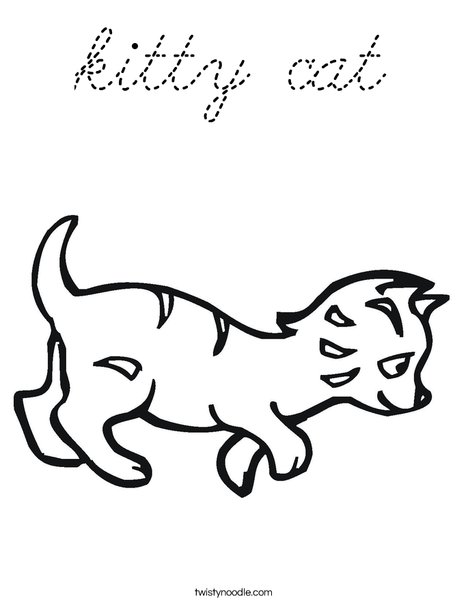 Kitten Coloring Page