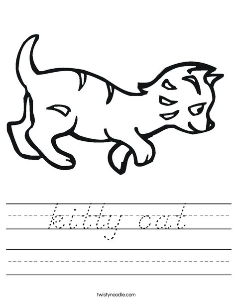 Kitten Worksheet
