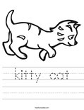 kitty cat Worksheet
