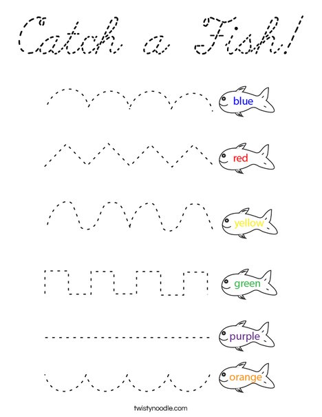Catch a Fish! Coloring Page