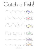 Catch a Fish Coloring Page
