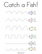 Catch a Fish! Coloring Page