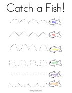 Catch a Fish Coloring Page