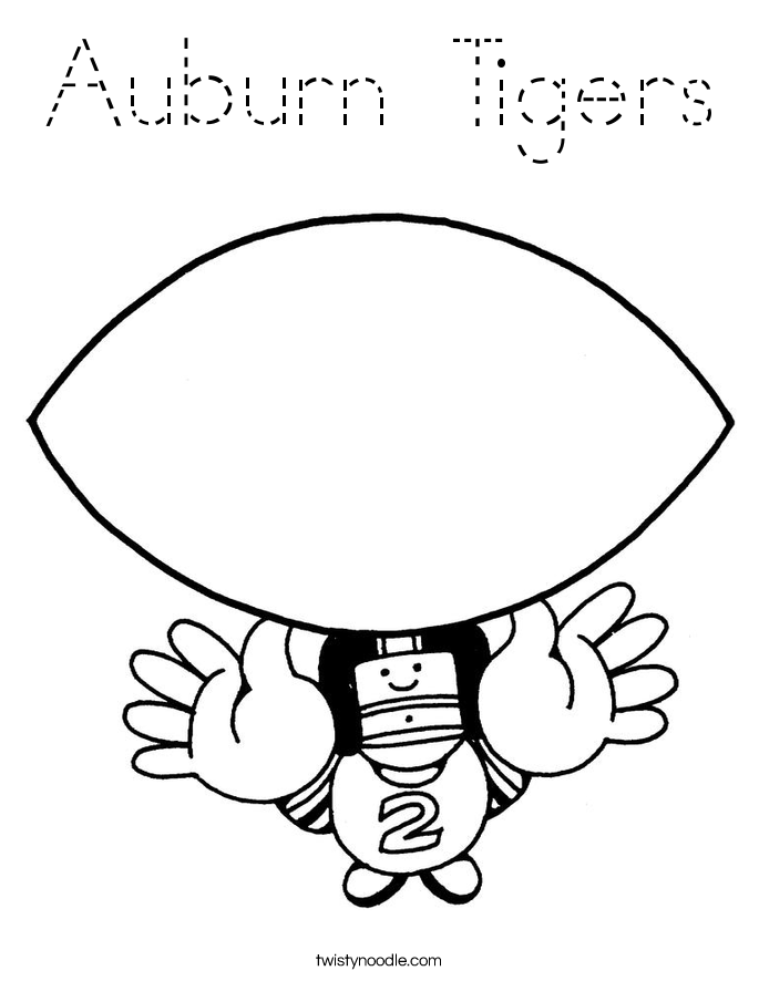 Auburn Tigers Coloring Page
