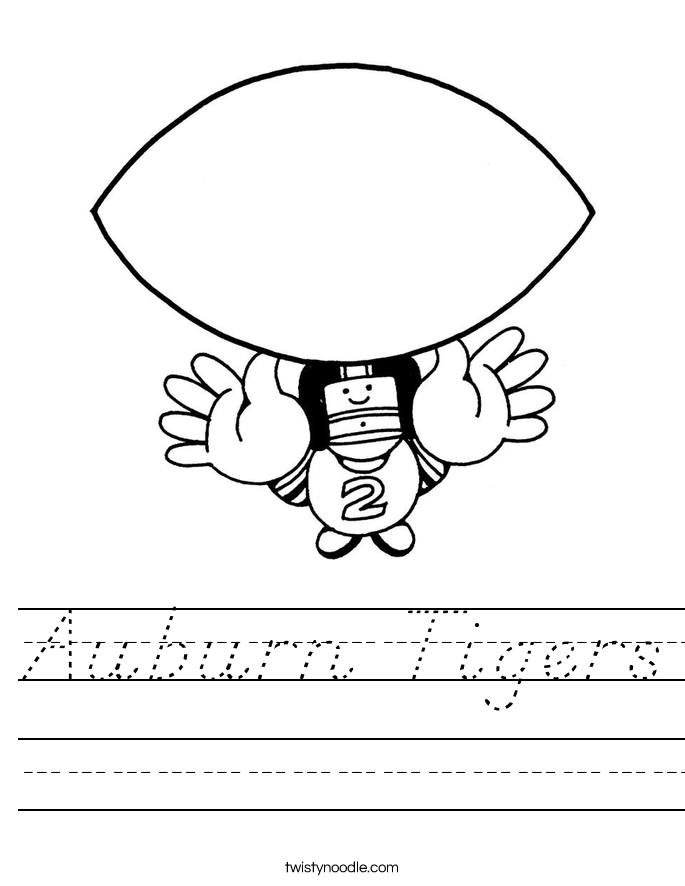 Auburn Tigers Worksheet