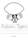 Auburn Tigers Worksheet