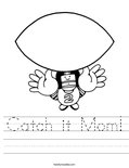 Catch it Mom! Worksheet