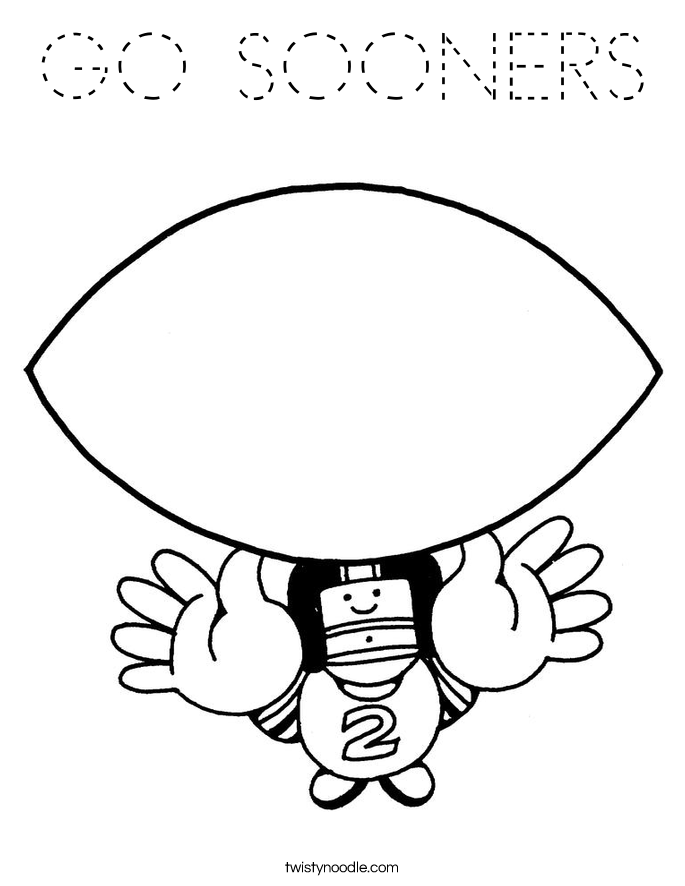 GO SOONERS Coloring Page