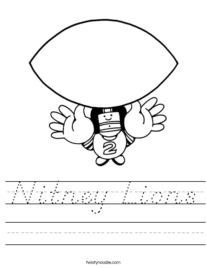 Nitney Lions Worksheet