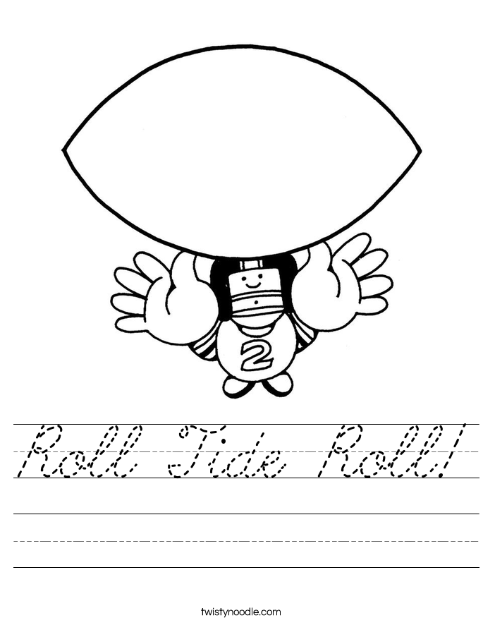 Roll Tide Roll! Worksheet