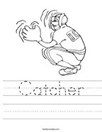 Catcher Handwriting Sheet