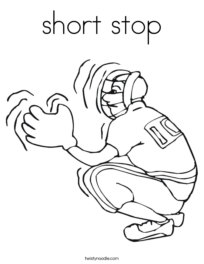 short stop Coloring Page