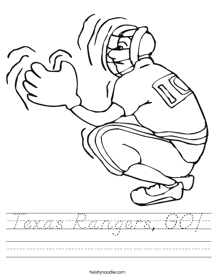 Texas Rangers, GO! Worksheet