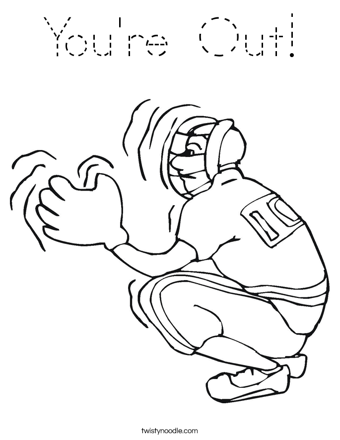 You're Out! Coloring Page