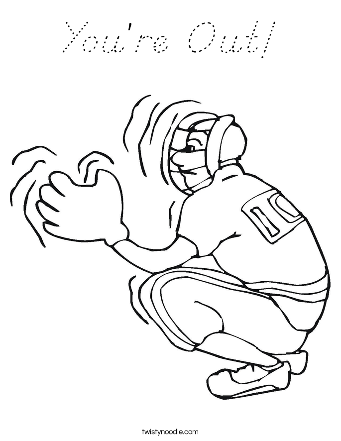 You're Out! Coloring Page