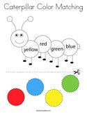 Caterpillar Color Matching Coloring Page