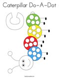 Caterpillar Do-A-Dot Coloring Page