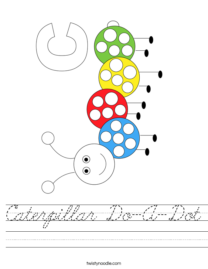 Caterpillar Do-A-Dot Worksheet