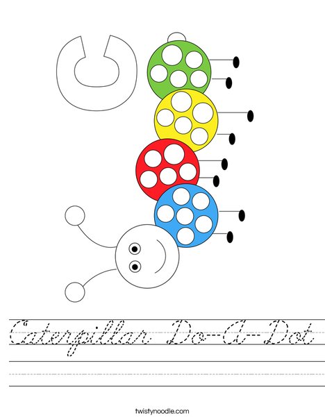 Caterpillar Do-A-Dot Worksheet