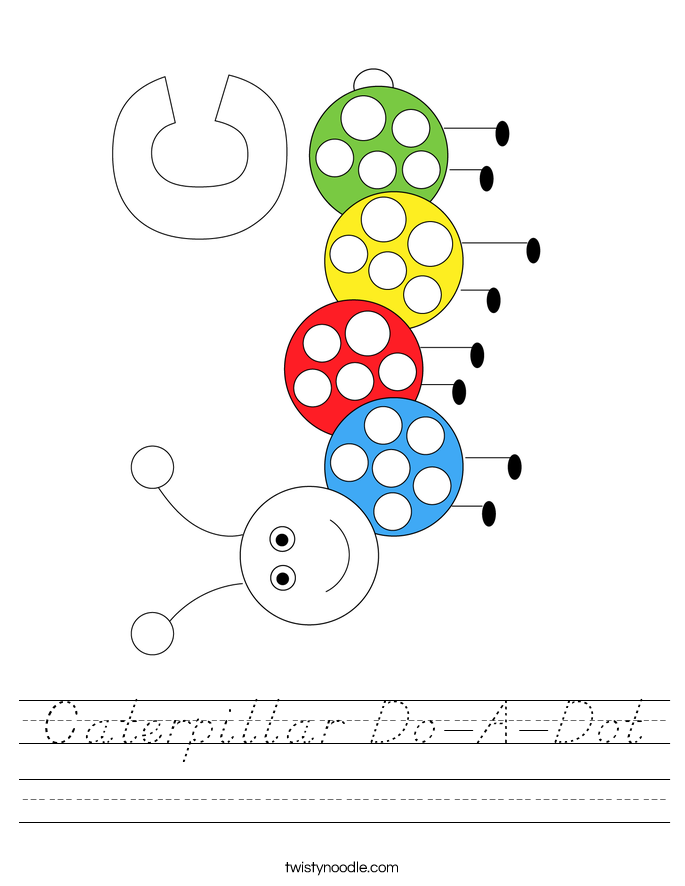 Caterpillar Do-A-Dot Worksheet